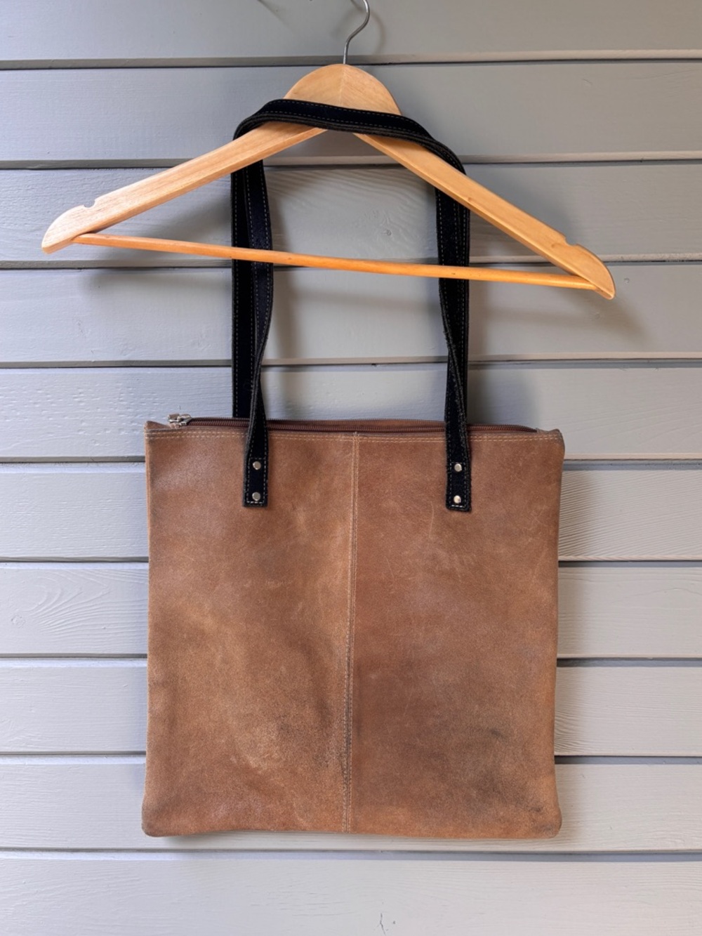 Vintage Leather Shoulder Book Bag